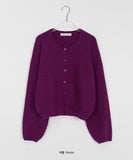 Oyui Color Round Basic Knit Cardigan