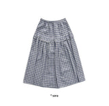 EMBO CHECK LONG SKIRT