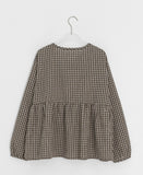 [BAONHAUS] Lumie Check Ribbon Blouse