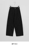 Ninteco Curved Cotton Cargo Wide Pants