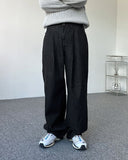 Lian Pintuck Wide Denim Pants