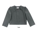 PUFF SHIRRING CROP JK