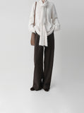 High-Waist Banding Slacks Pants