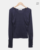 Hammy V-neck Button Layered T-shirt