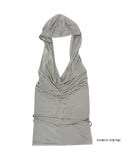 Desert Cowl Neck Hooded Drape Top