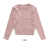 (WOOL) CABLE CROP KNIT CD