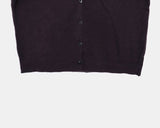 Kevil Round Button Long Sleeve Knit Sleeveless Cardigan Set