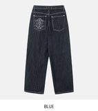 Old Hip Pocket Embroidered Denim Pants