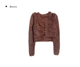 Kendi Angora Knit Sleeveless Cardigan