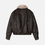 Kati Real Raccoon Fur Leather Jacket