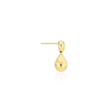 Champagne Moon Dew Drop Silver Falling Earrings