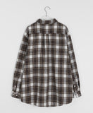 [unisex] Makodo Check Brushed Over Shirt