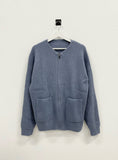 Cashmere Knit Zip-Up Cardigan