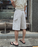 Duns One-Pleat Wide Bermuda Pants