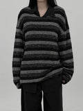 Robben Stripe Long Sleeve Round Knit