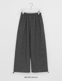 [BAONHAUS] Chesut Peach Fuzz Stripe Banding Wide Pants