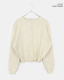 Pimu Basic Round Neck Loose Fit Long Sleeve Knit Cardigan