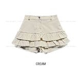 Melow Peach Cotton Tiered Skirt Pants