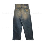 West cutting wide denim