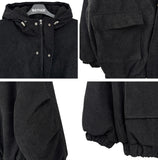 Deuce fleece corduroy hooded jacket