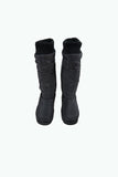 padded fur long boots