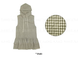 BREEZY CHECK HOOD DRESS