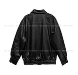 Hazel loose-fit pocket leather jumper