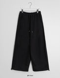 [unisex] Melanki side line brushed string banding jogger pants