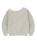 CUT OFF ONE SHOULDER SWEATSHIRT