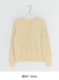 Unin Basic Color Round Neck Cardigan