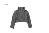 Comfy Knit Zip-Up Two-Way Cardigan