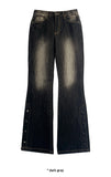 SNAP BUTTON BOOTCUT DENIM