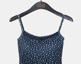 [with cup] Lipo Flower Lace Ribbon Sleeveless