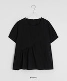 Hub Diagonal Frill Short Sleeve Blouse