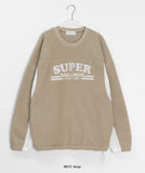 [unisex] Kiruko String Fleece Color Matching Lettering Sweatshirt