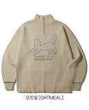 Different Knit Half Zip-up