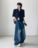 Deal Pocket Two Tuck Wide Denim