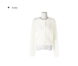 Groom Cable Round Neck Knit Cardigan