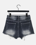 Tessit  Vintage Washing Damage Denim Short Pants