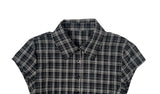 Wino String Check Short Sleeve Shirring Shirt