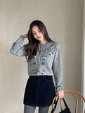 Sayeon Velvet Denim Mini Skirt Pants