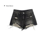 Turin Washing Damage Denim Shorts