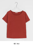 Sarun Color Layered Basic Round Short Sleeve Tee