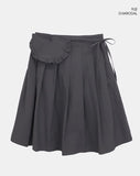 [Frill Back SET] Zeb Pleated Back Banding Midi Skirt