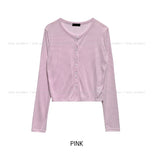 Sorbet Summer See-through Ribbed Cardigan