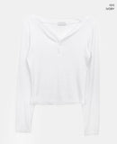 Ribe Burton V-Neck Ribbed Long Sleeve T-Shirt