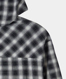 DOODLE HEART CHECK HOOD SHIRTS