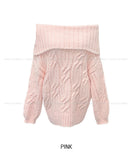 Hayni Bold Cable Off-Shoulder Knit