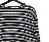 Uber Stripe Henley Neck Long Sleeve T-Shirt