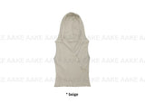 DIAGONAL BUTTON HOODED TOP